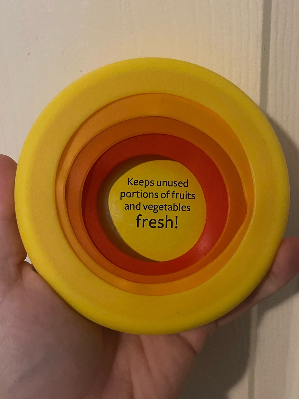 Food Network Yellow and Orange Fruit & Vegetable Freshness Saver. Pack of 4.